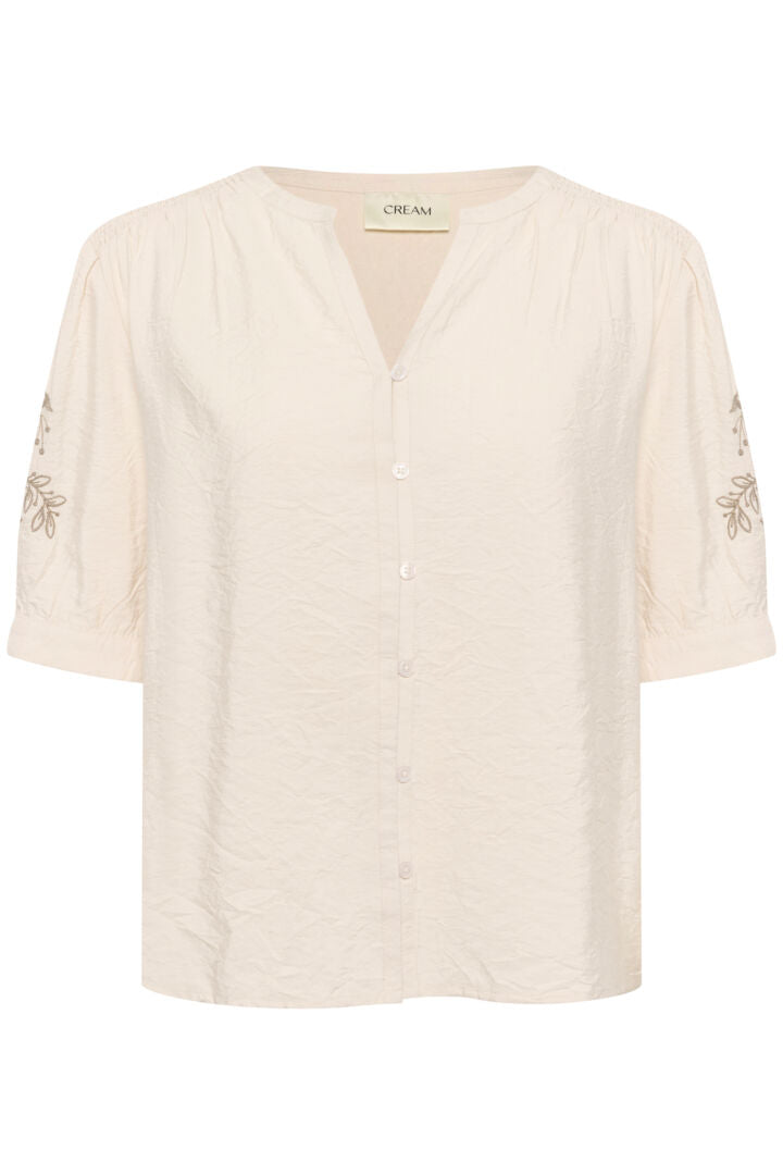 Blouse avec bouquet de fleurs brodé aux épaules June