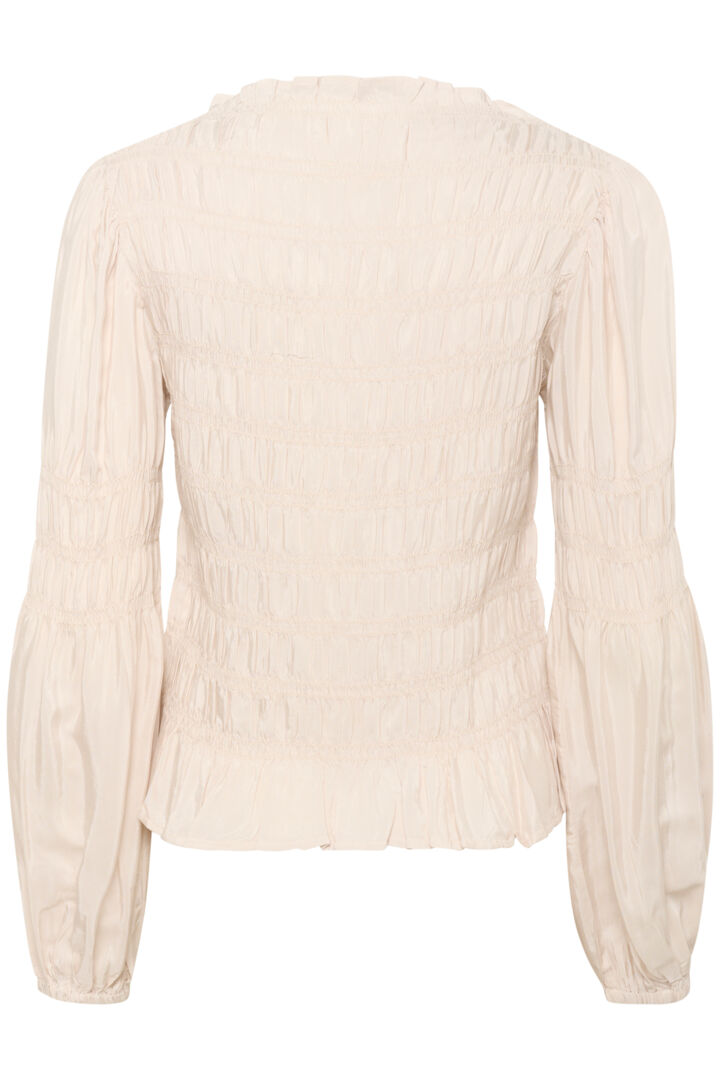 Blouse classique façon nid d'abeilles Henva