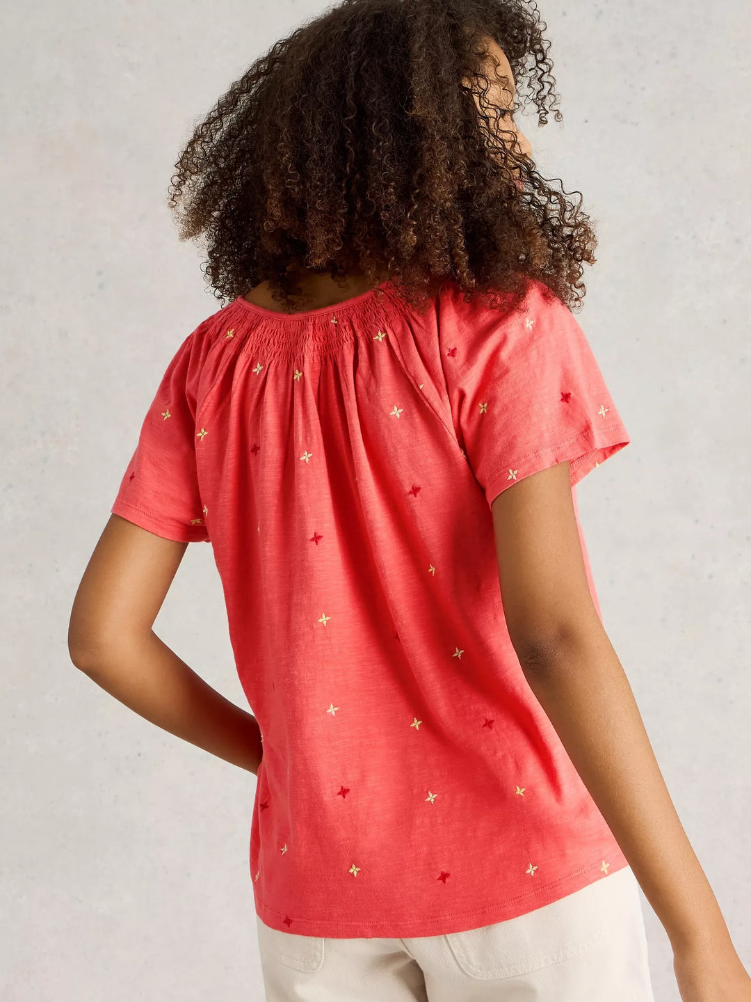 Blouse en coton biologique, au tissu chiffonné doux et léger Luella