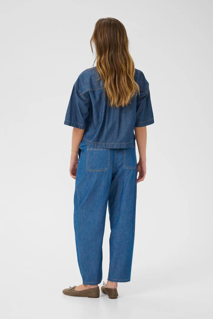 Blouse en denim avec poches avant Luise