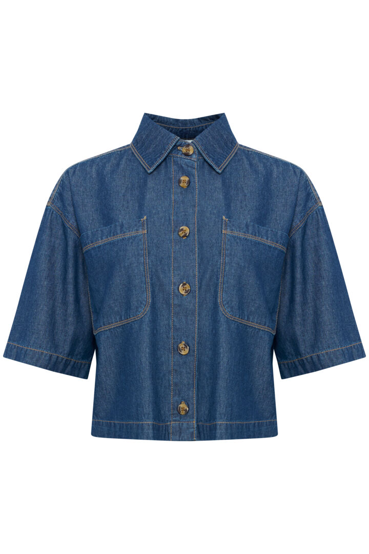Blouse en denim avec poches avant Luise