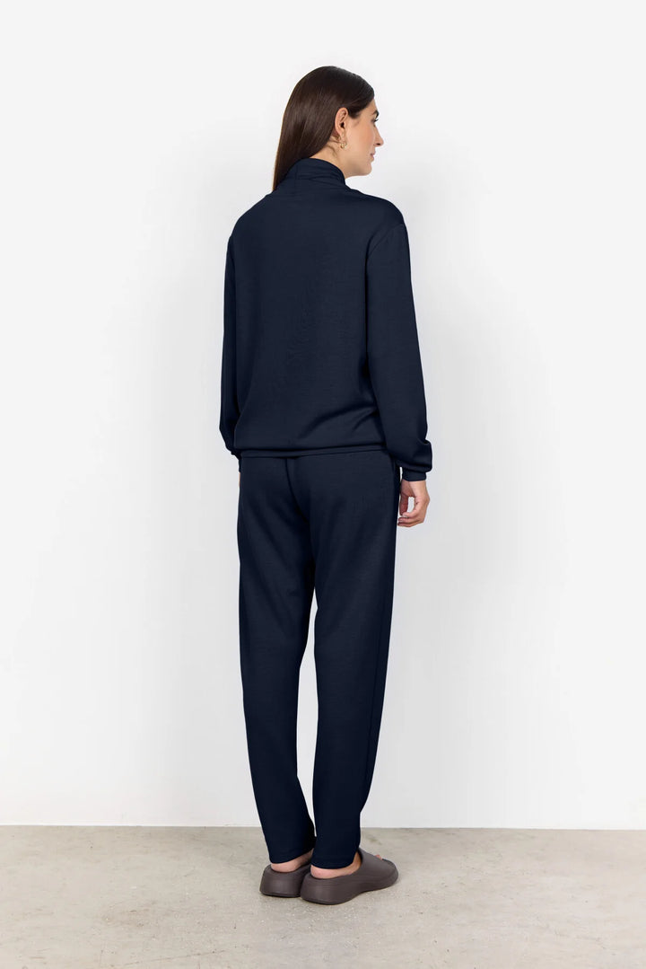 Pull col montant avec cordons d'ajustements