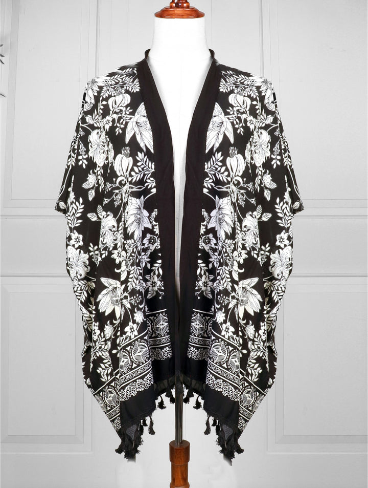 Kimono imprimé léger d’été - Mélange de coton