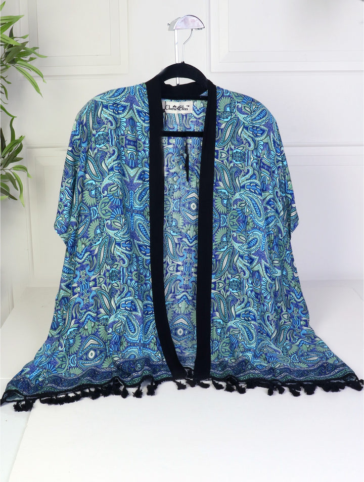Kimono imprimé léger d’été - Mélange de coton