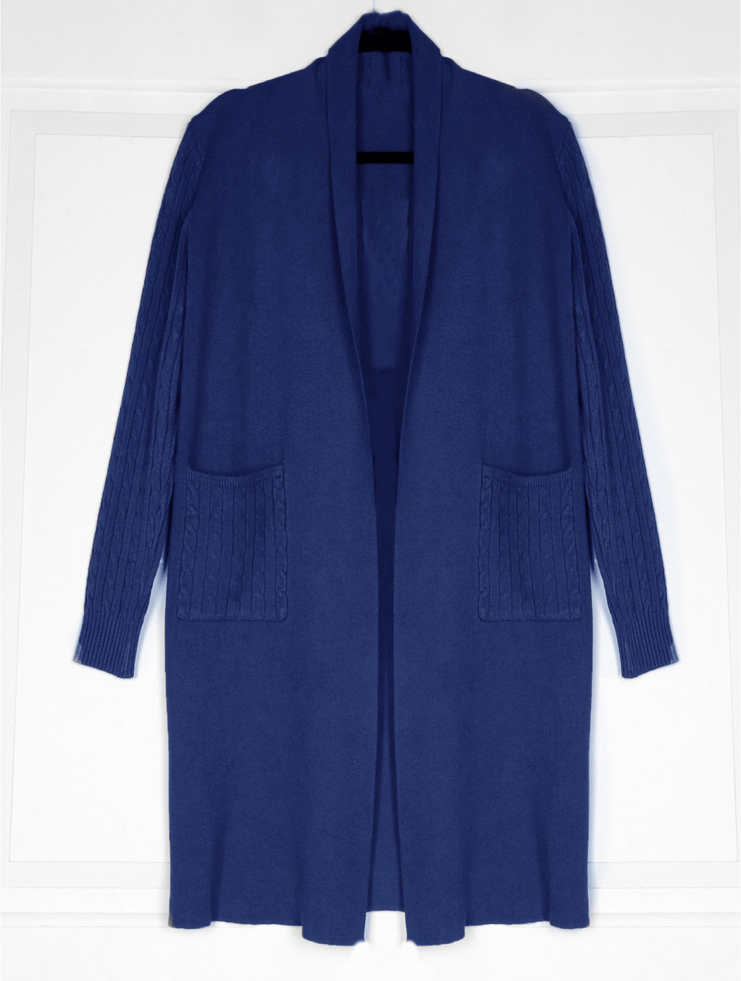 Cardigan en tricot long avec poches