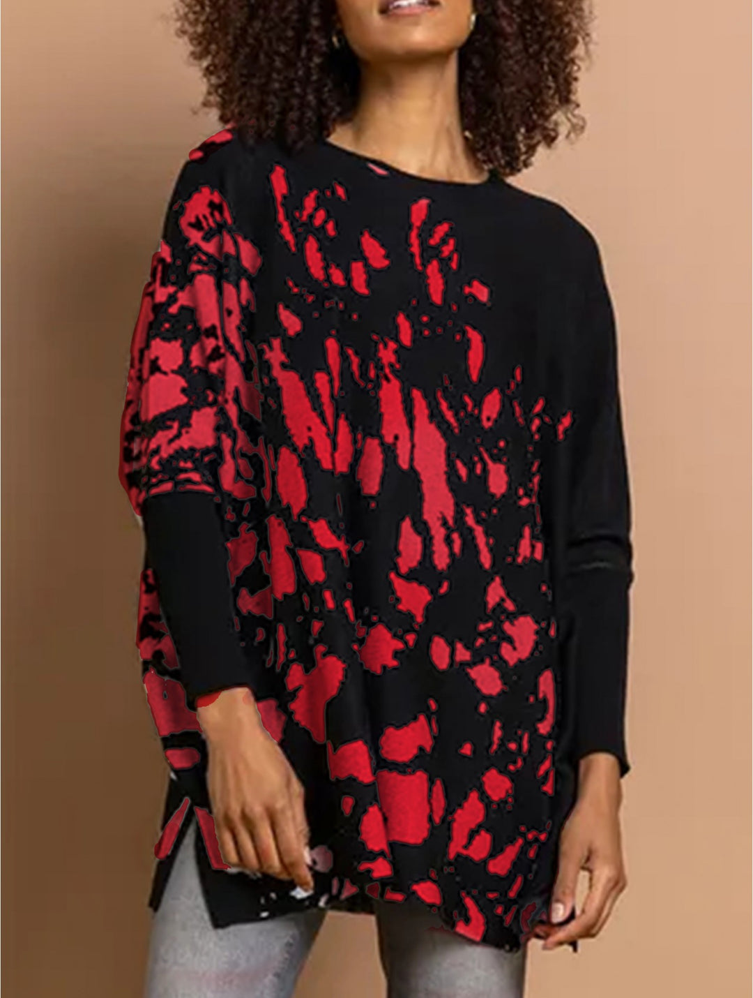 Pull ample à manches chauve-souris