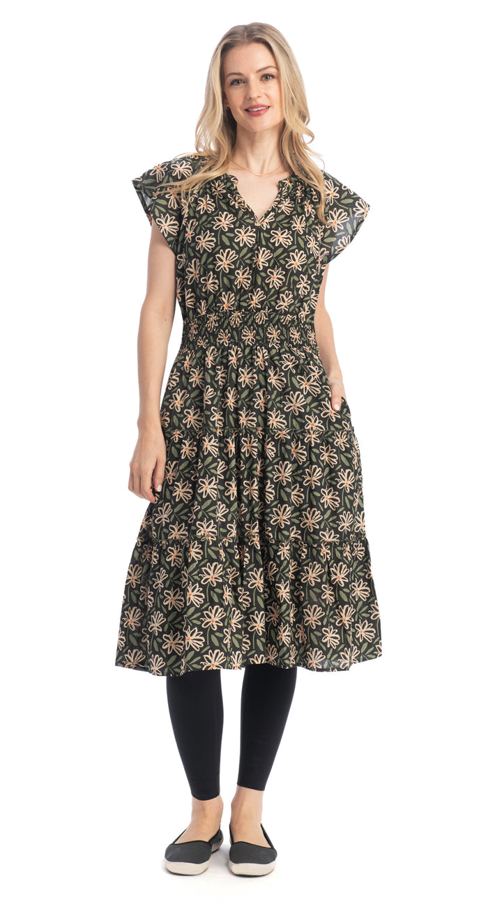 Robe imprimé fleuri vintage Melody - Coton biologique