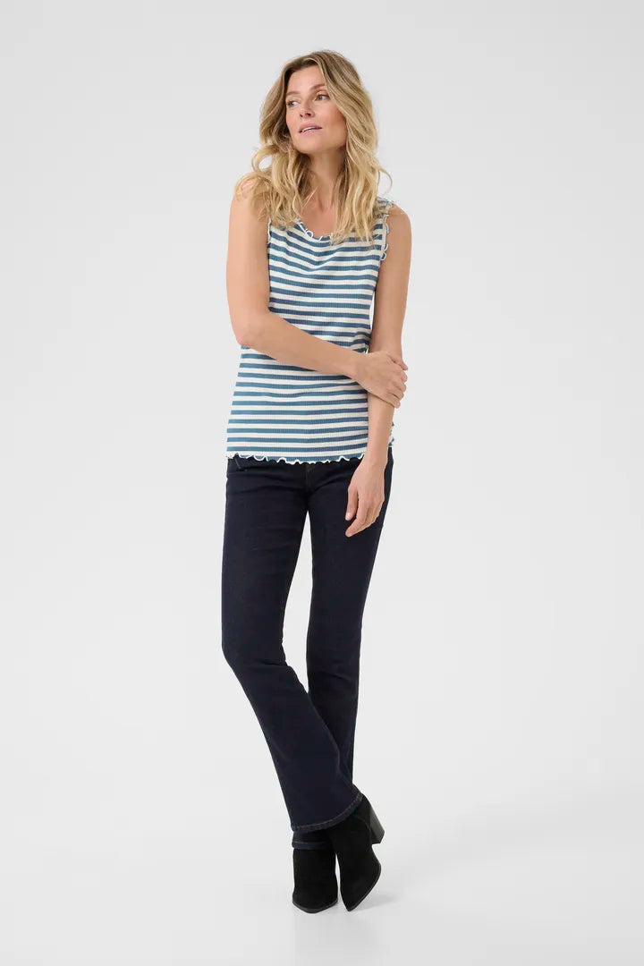 Camisole à bords ondoyants façon volutes Ribba