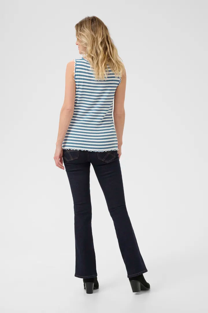 Camisole à bords ondoyants façon volutes Ribba