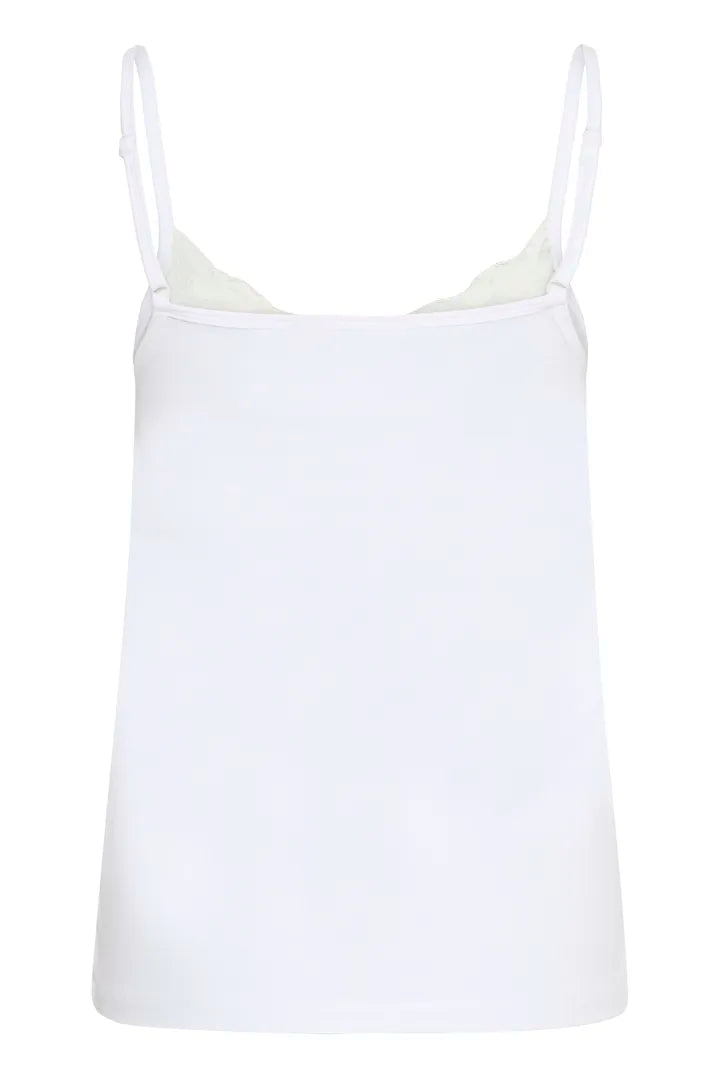 Camisole satinée ornée d’une fine dentelle Nataliene