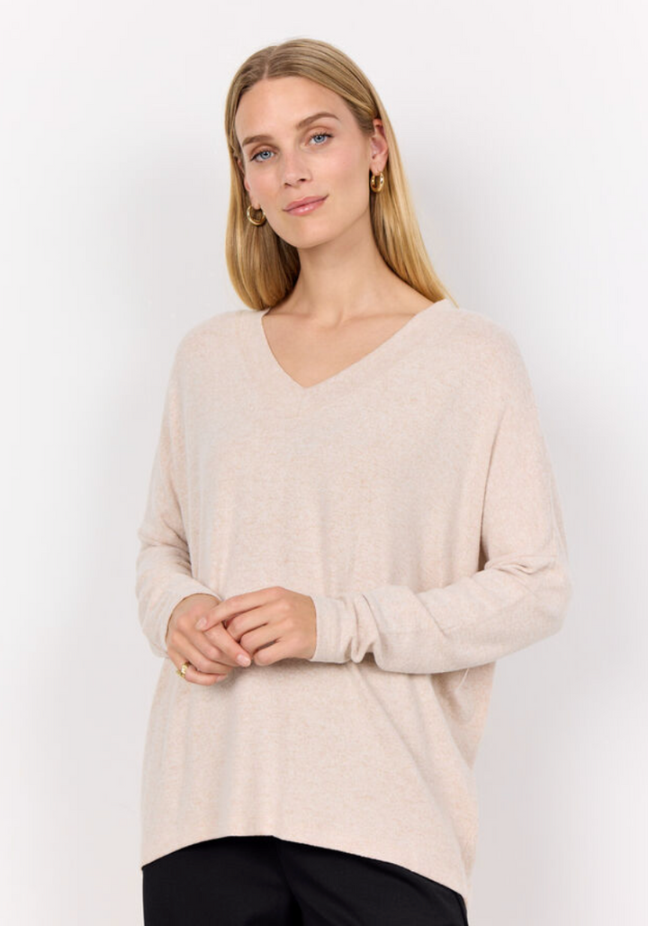 Chandail en fibres écologiques, col en V Biara