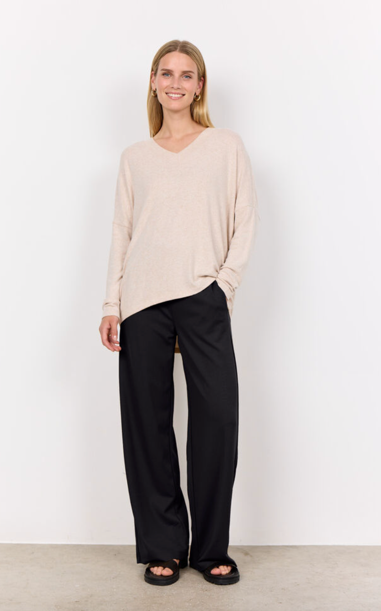 Chandail en fibres écologiques, col en V Biara