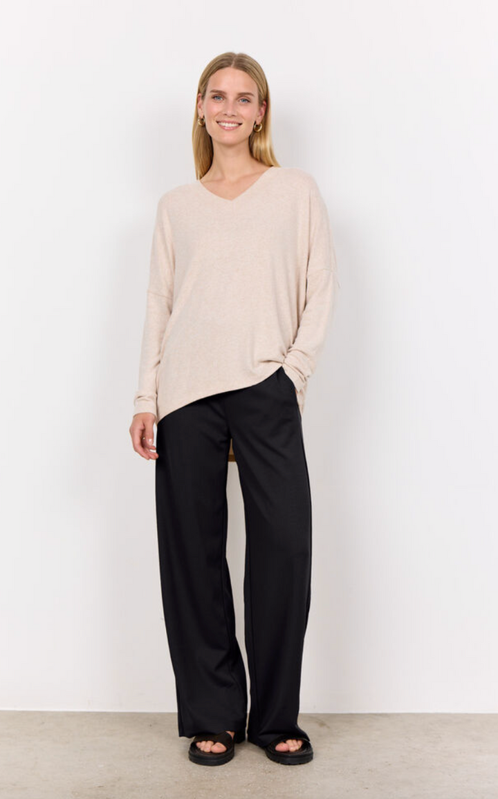 Chandail en fibres écologiques, col en V Biara