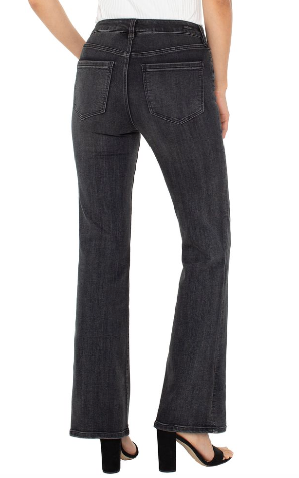 Jeans charcoal à coupe évasée vers le bas Lucy