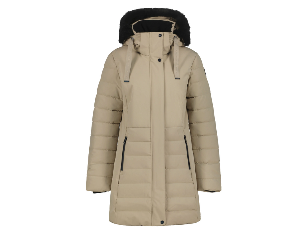 Manteau matelassé à capuche Haukkala - Coupe ajustée et mi-longue