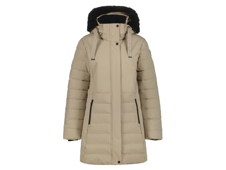 Manteau matelassé à capuche Haukkala - Coupe ajustée et mi-longue