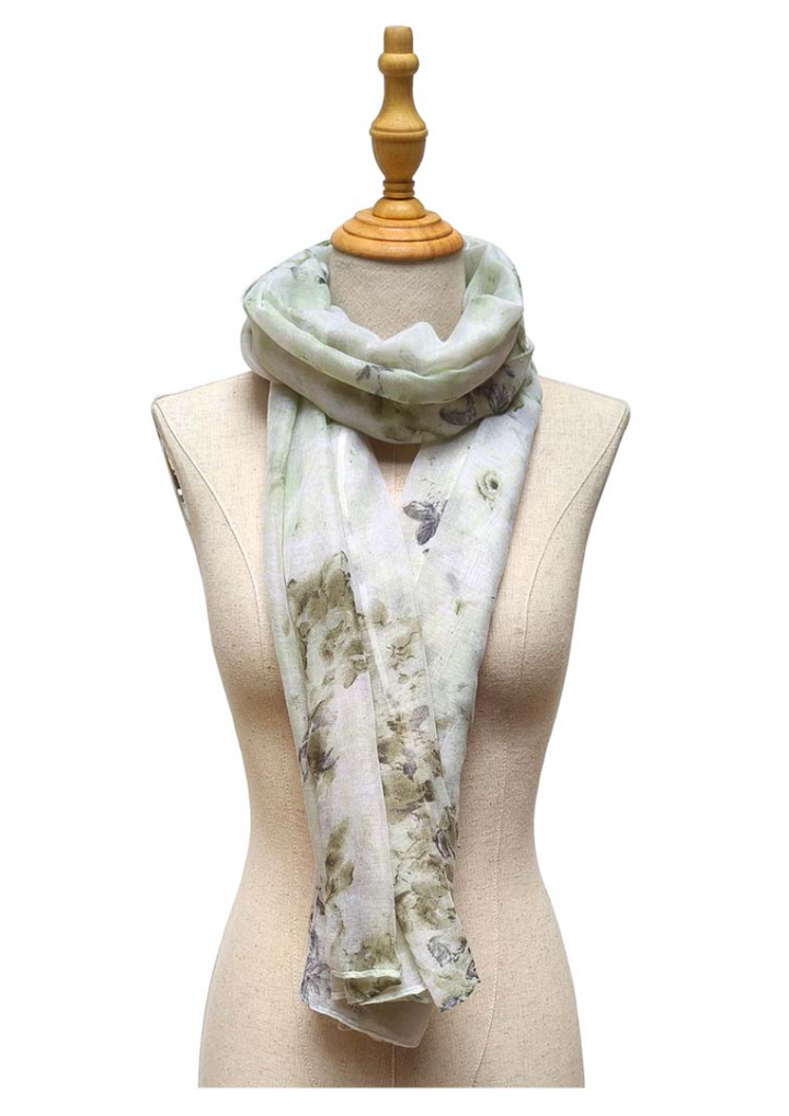 Foulard fleuri doux rococo