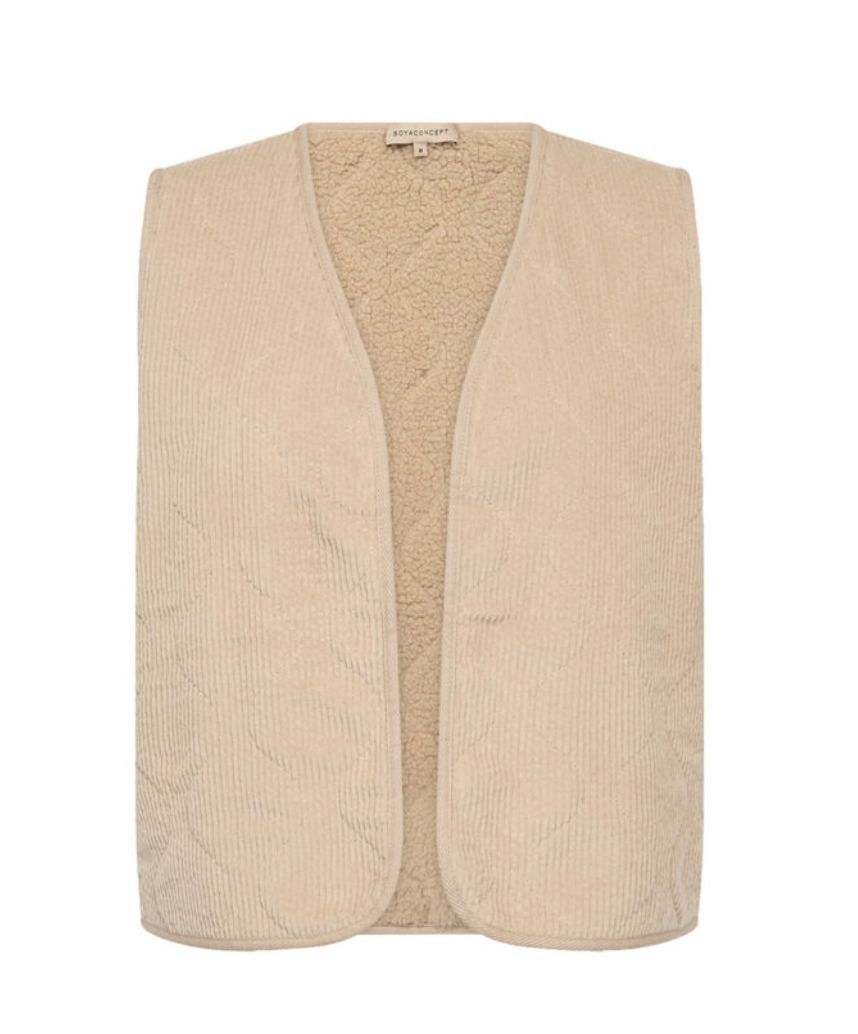 Gilet sans fermeture, matelassé en finesse Bindi