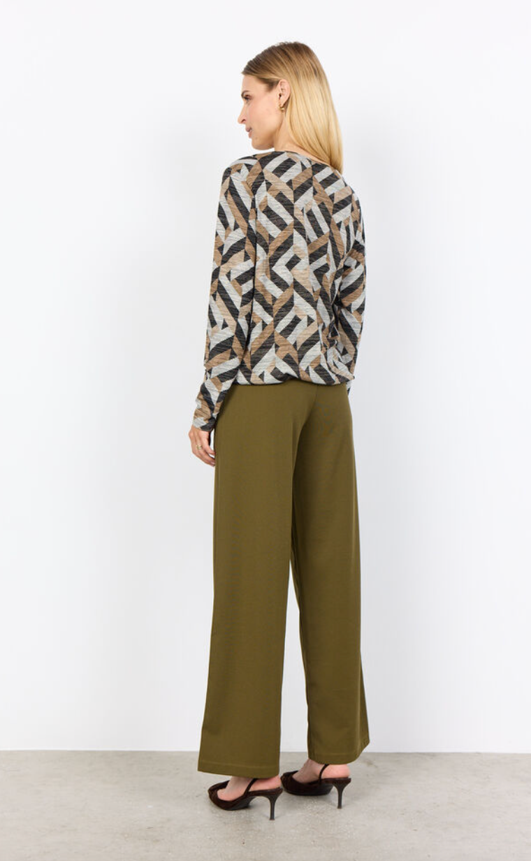 Chandail avec motifs géométriques en blocs Galina