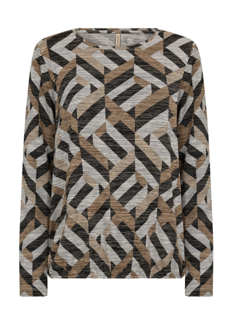 Chandail avec motifs géométriques en blocs Galina