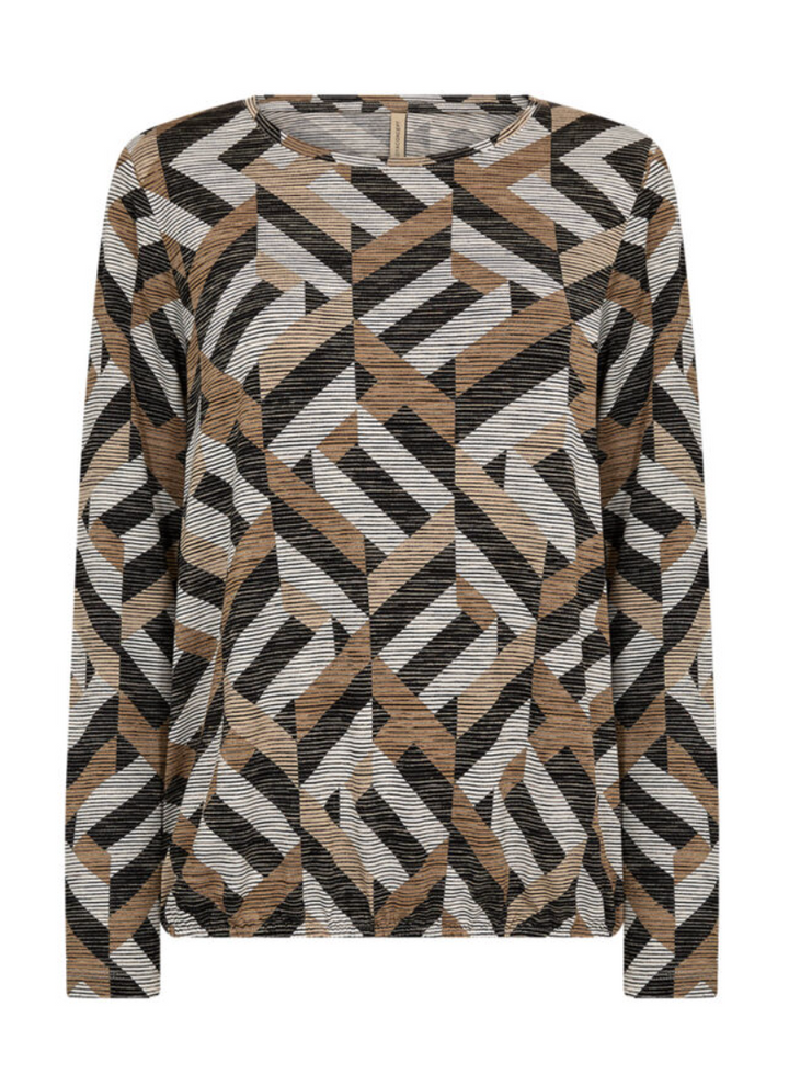 Chandail avec motifs géométriques en blocs Galina