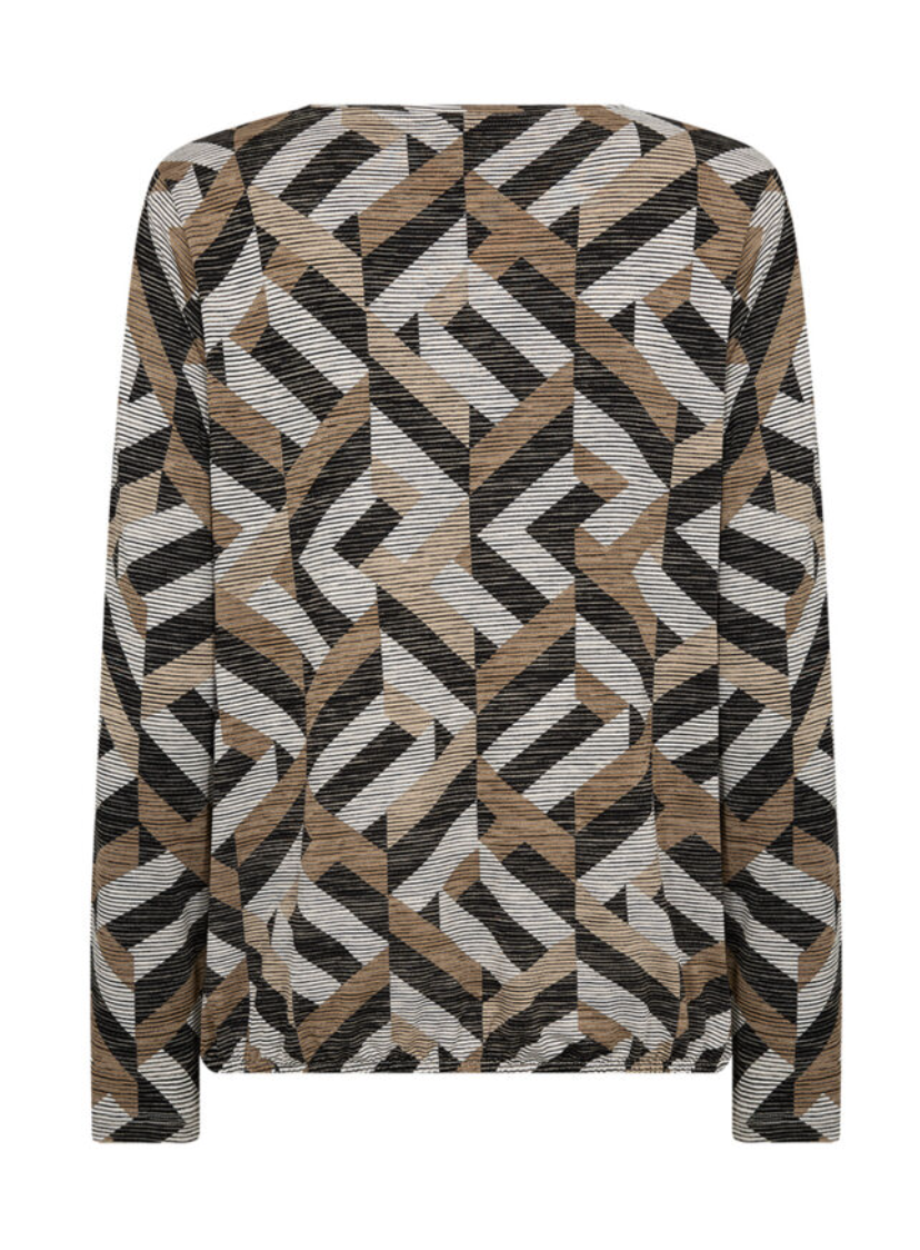 Chandail avec motifs géométriques en blocs Galina