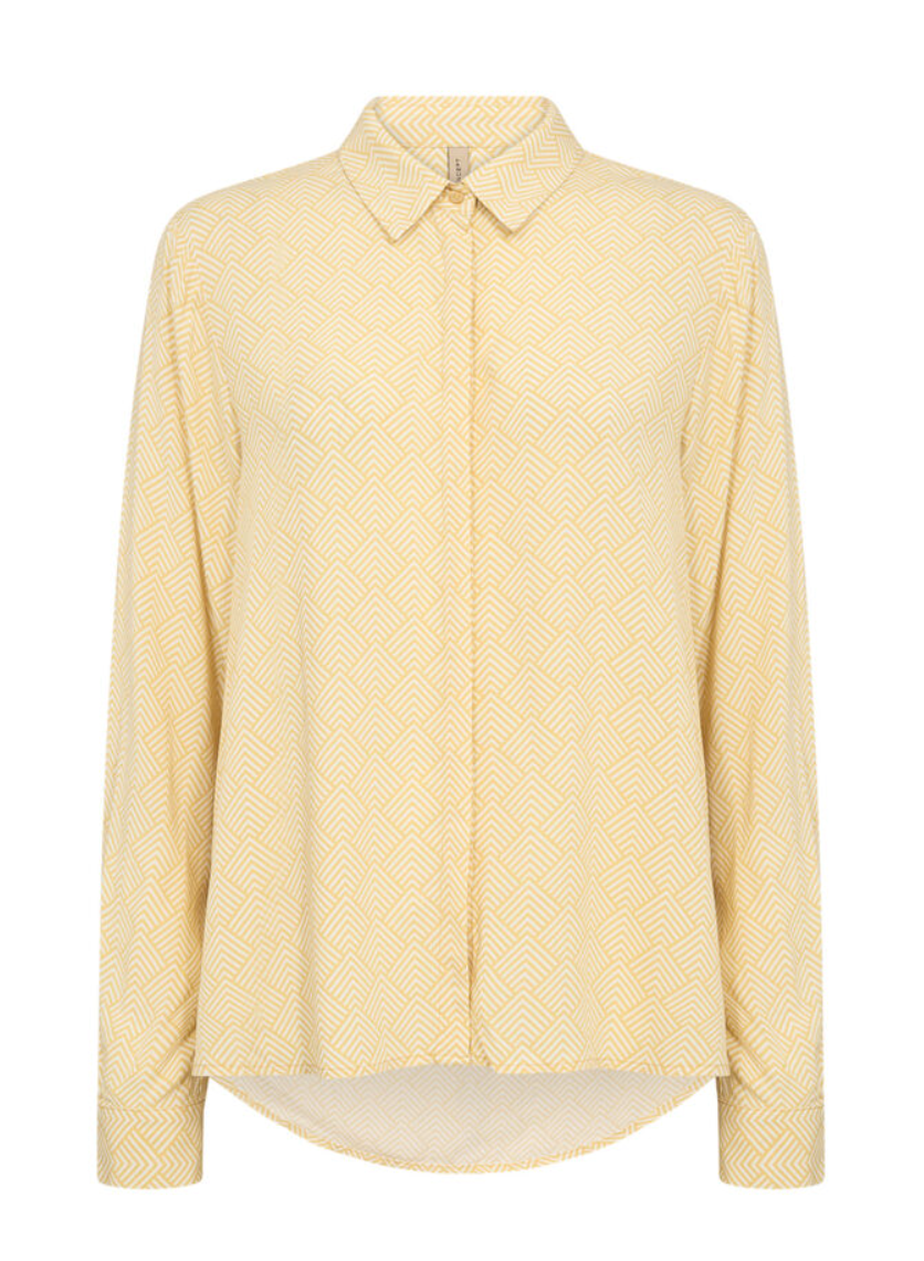 Chemise lumineuse en jaune vif, rehaussée d’un motif en losanges graphiques Posh