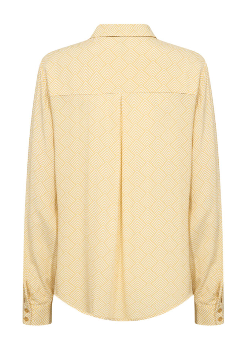 Chemise lumineuse en jaune vif, rehaussée d’un motif en losanges graphiques Posh