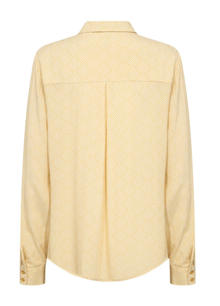 Chemise lumineuse en jaune vif, rehaussée d’un motif en losanges graphiques Posh