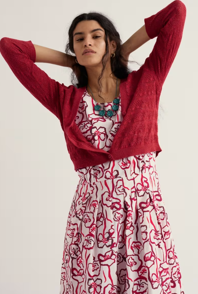 Cardigan léger - En coton biologique à encolure en V