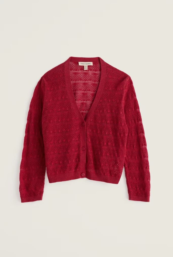 Cardigan léger - En coton biologique à encolure en V
