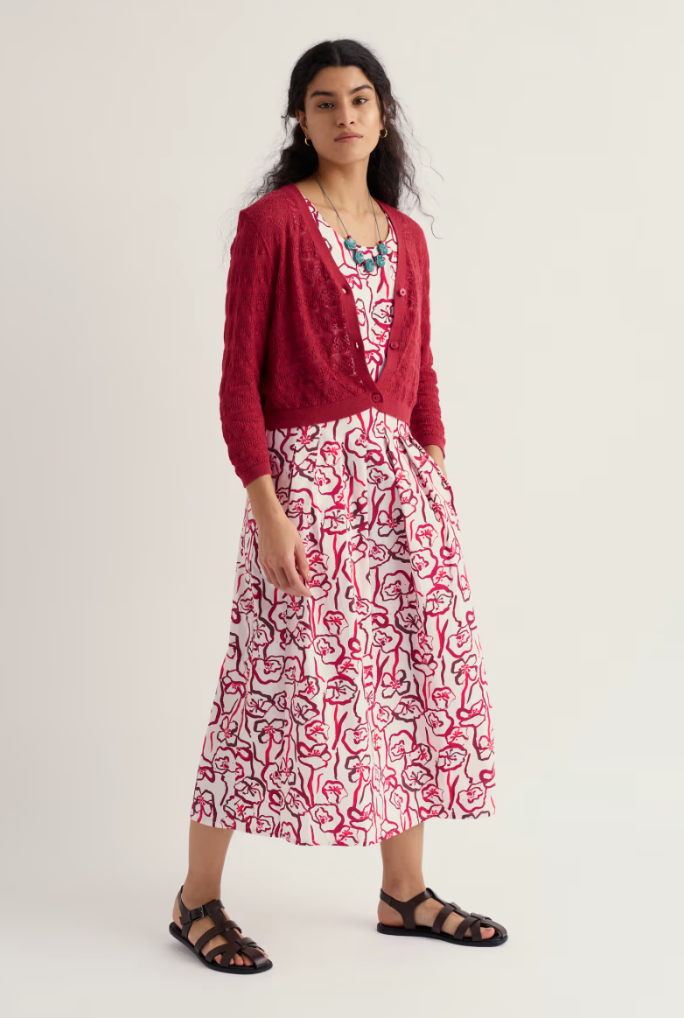 Cardigan léger - En coton biologique à encolure en V