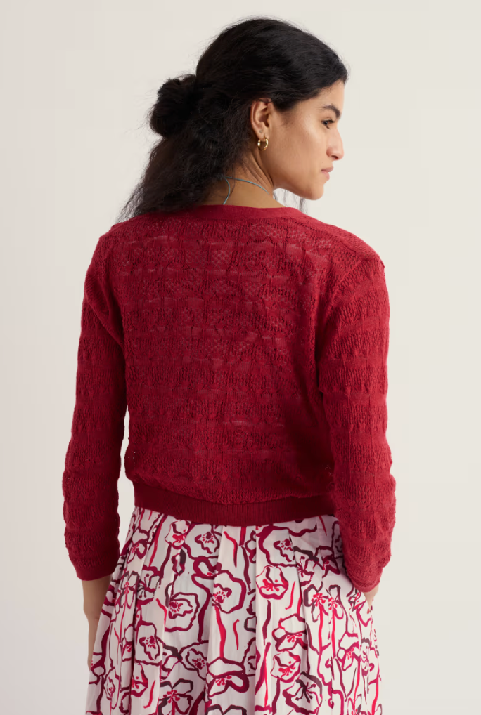 Cardigan léger - En coton biologique à encolure en V
