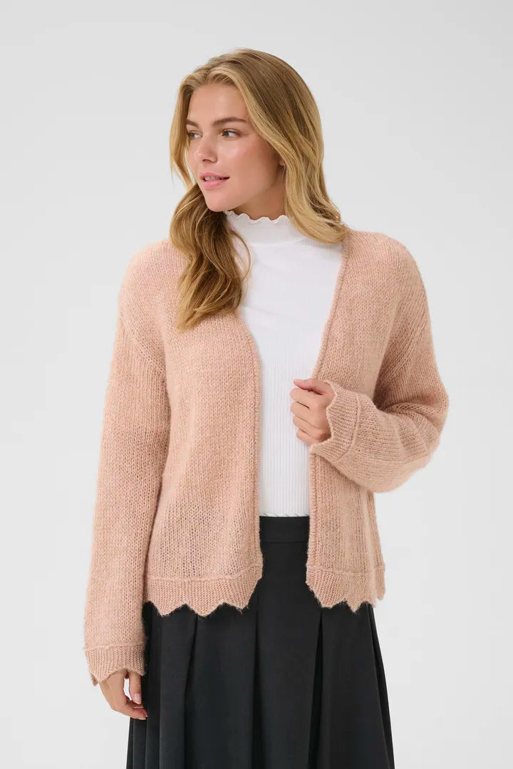 Cardigan original avec finitions angulaires en v Niso