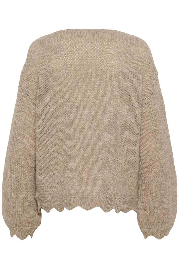 Cardigan original avec finitions angulaires en v Niso