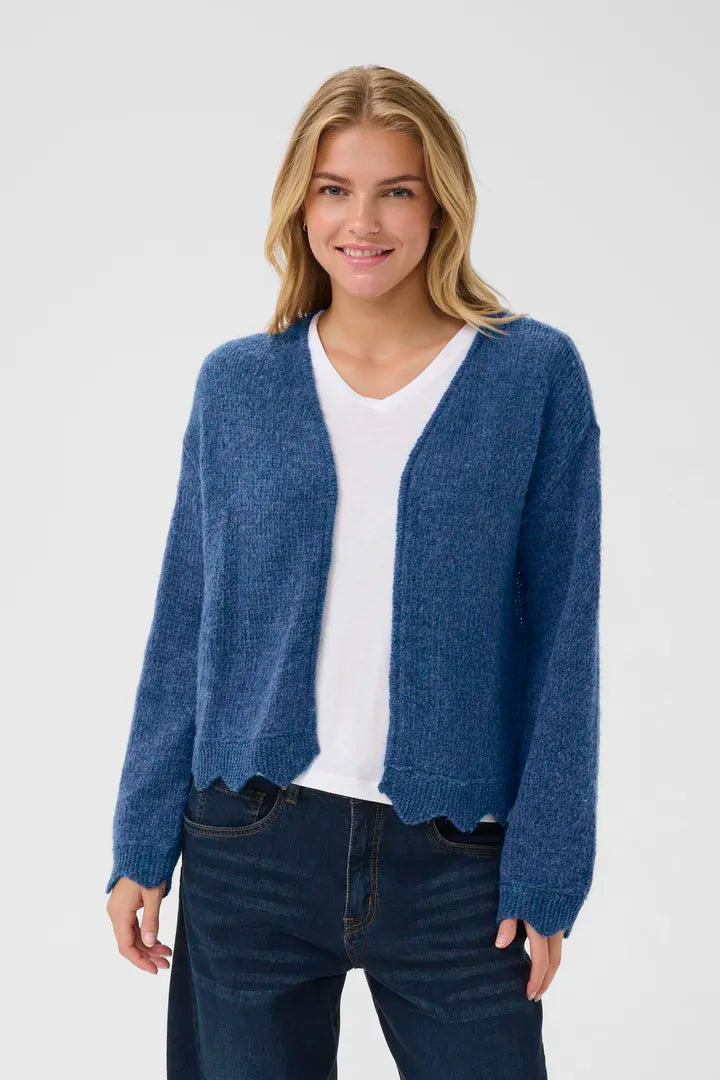Cardigan original avec finitions angulaires en v Niso