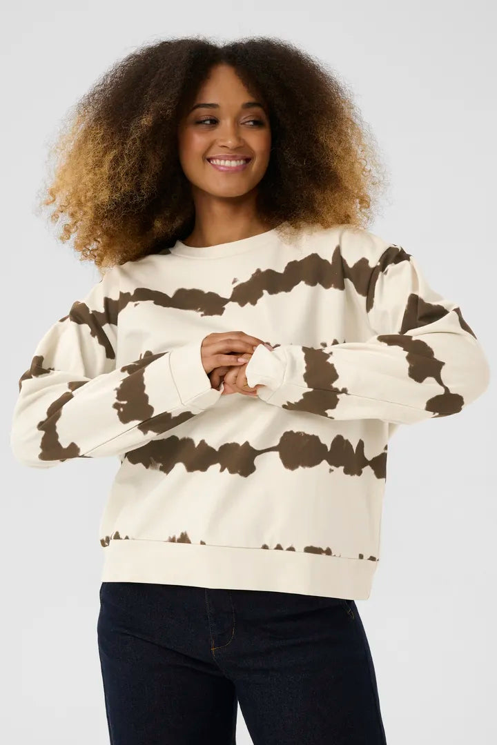 Chandail aux rayures fondues dans un esprit tie-dye Josie