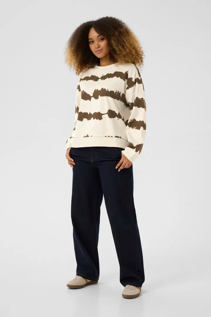 Chandail aux rayures fondues dans un esprit tie-dye Josie