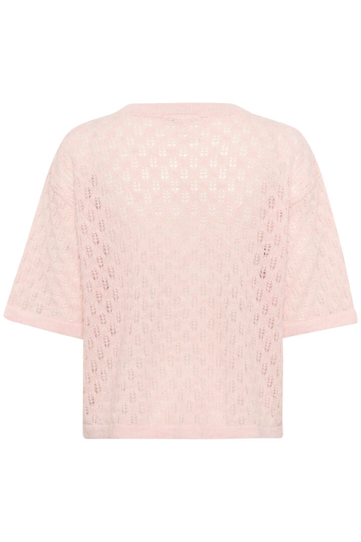 Chandail en maille texturée évoquant la forme d’épis de blé Lourine