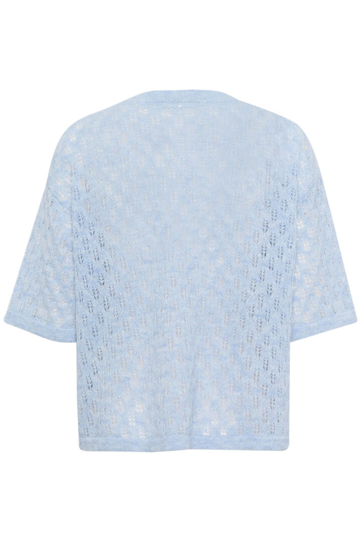 Chandail en maille texturée évoquant la forme d’épis de blé Lourine