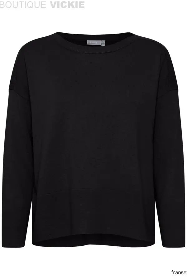 Chandail uni à col bateau intemporel