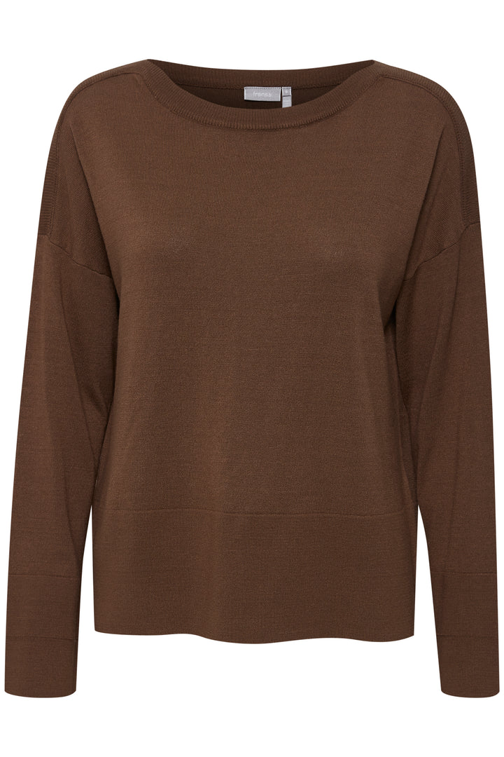 Chandail uni à col bateau intemporel