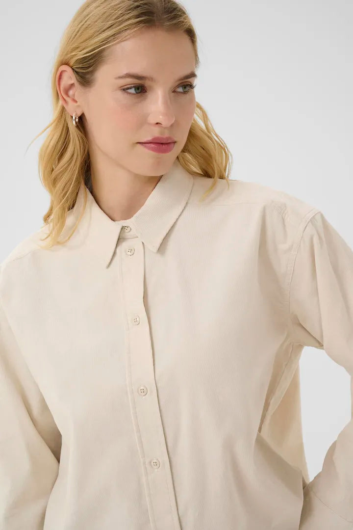 Chemise avec plis aux poignets en coton biologique Savannas