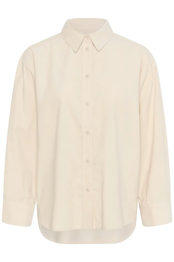Chemise avec plis aux poignets en coton biologique Savannas