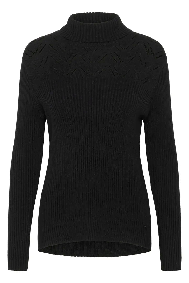 Col roulé avec détails au niveau du buste Dela