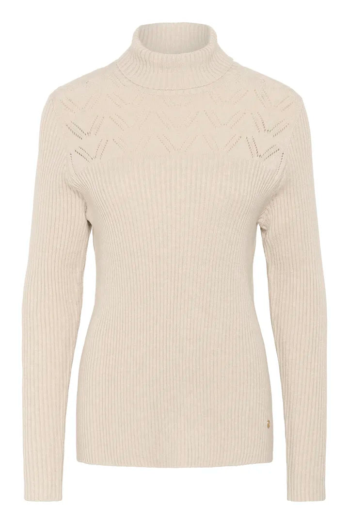 Col roulé avec détails au niveau du buste Dela