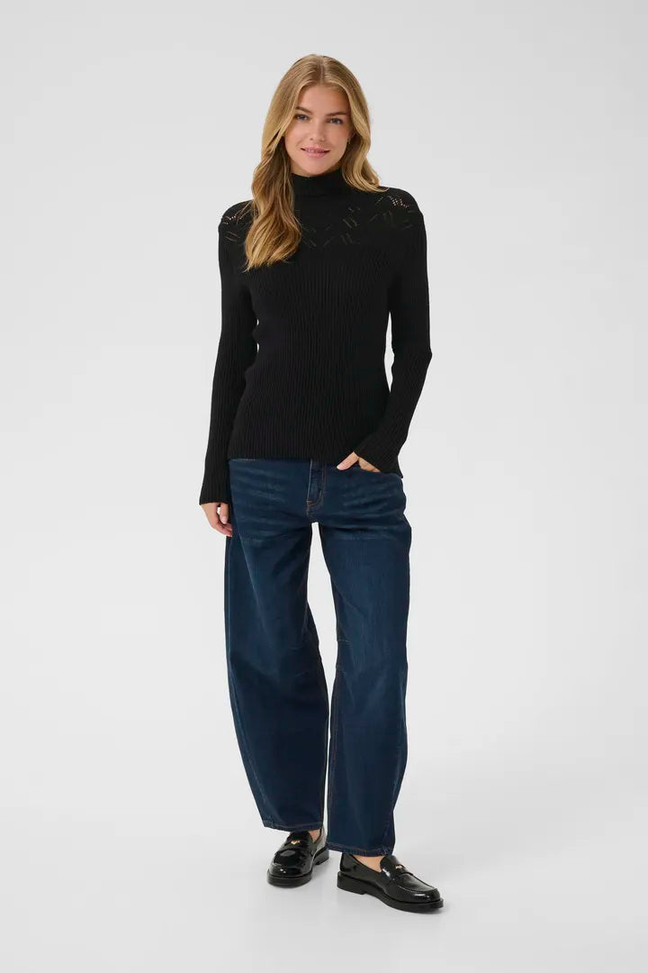 Col roulé avec détails au niveau du buste Dela