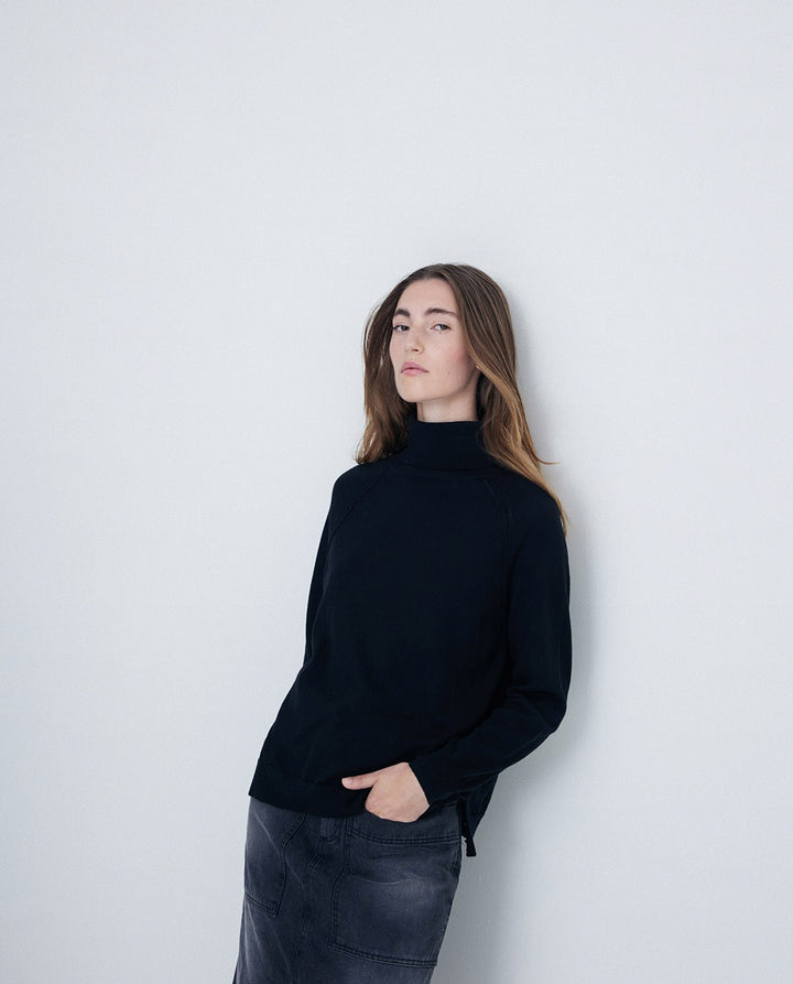 Col roulé doux en coton biologique