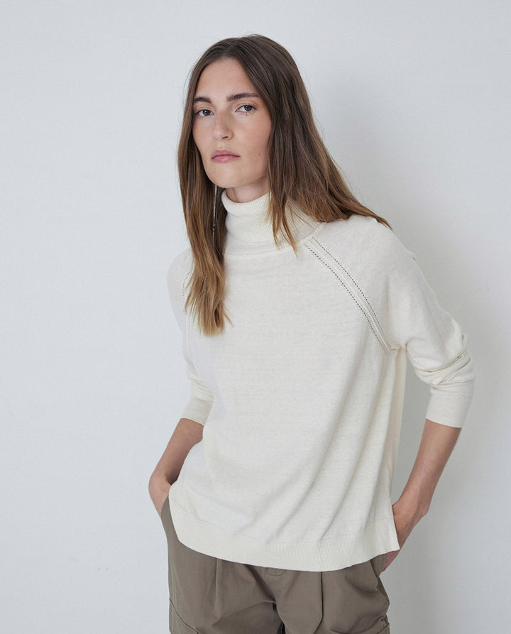 Col roulé doux en coton biologique