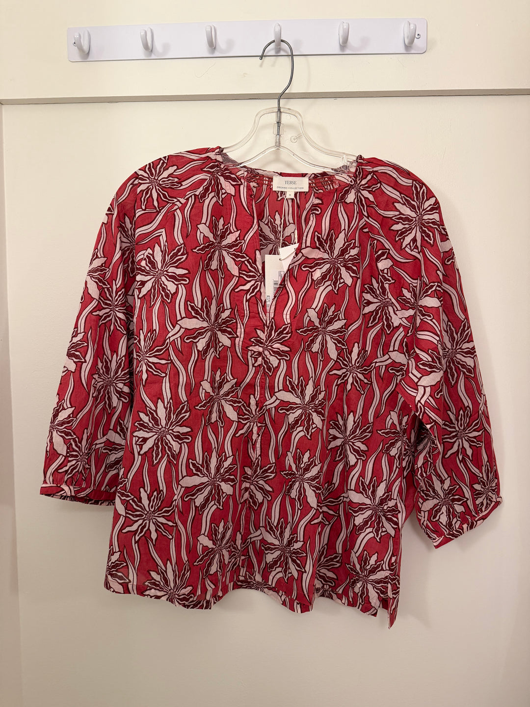 Blouse imprimée en coton biologique - Ample au style décontracté et raffiné